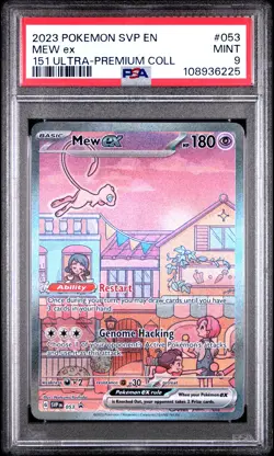 2023 POKEMON SVP EN-SV BLACK STAR PROMO 151 ULTRA-PREM COLL #053 MEW EX PSA 9 - Image 1