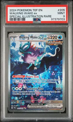 2024 POKEMON TEF EN-TEMPORAL FORCES #205 WALKING WAKE EX PSA 9 - Image 1