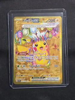 Pokemon Card TCG Surging Sparks Pikachu ex 247/191 Hyper Rare Gold - Image 1