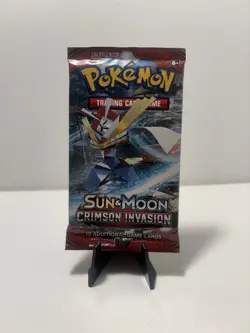 Pokemon Sun and Moon Crimson Invasion Factory Sealed Pack 10 Cards - Image 1