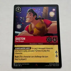 Gaston 119/204 Disney Lorcana Shimmering Skies Rare Cold Foil Card NM - Image 1