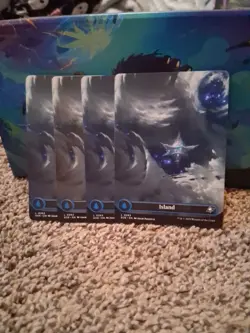 0263 Island BORDERLESS Full Art Land Edge of Eternities EOE MTG Card X4 - Image 1