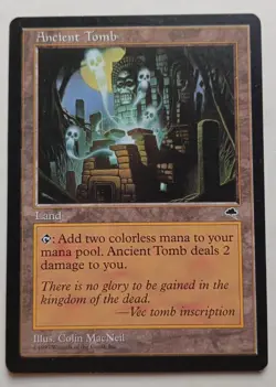 Ancient Tomb - Tempest MTG magic the gathering ancienne tomb spoiler land - Image 1