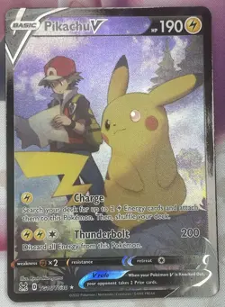 Pikachu V TG16 Trainer Gallery - Pokemon Sword & Shield: Lost Origin - Image 1