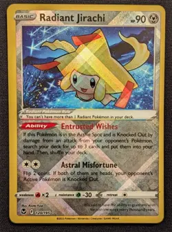 Pokemon TCG #120 Radiant Jirachi SILVER TEMPEST Holo - Image 1