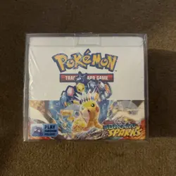 Pokemon Surging Sparks Booster Box With Acrylic Case - New & Sealed - Image 1