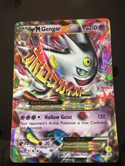 Pokemon Mega M Gengar EX XY166 Full Art Black Star Promo - Image 1