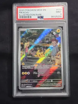 Pokemon 2023 Pikachu 173/165 Full Art IR Scarlet & Violet 151 PSA 9 ENGLISH - Image 1
