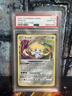 PSA 10 MINT - Pokemon TCG Jirachi Vivid Voltage 119/185 Holo Amazing Rare - Image 1