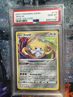 PSA 10 MINT - Pokemon TCG Jirachi Vivid Voltage 119/185 Holo Amazing Rare - Image 4
