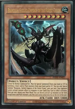 YuGiOh Beargram, Shelled Emperor of the Forest Crown PHHY-EN021 Ultra Rare NM - Image 1