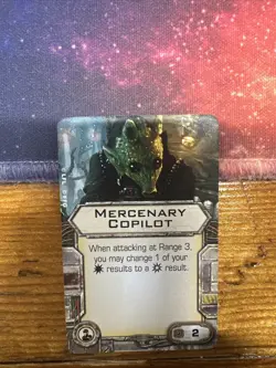 Star Wars Miniatures X-Wing Upgrade Card MERCENARY COPILOT Crew - Image 1