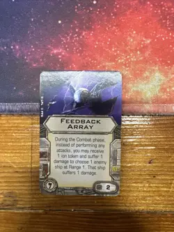 Star Wars Miniatures X-Wing Upgrade Card FEEDBACK ARRAY Illicit - Image 1