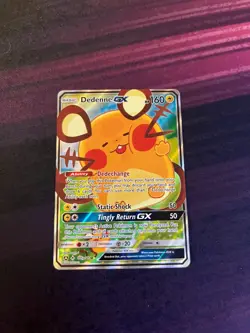 Dedenne GX 195a/214 NM Near MINT Alternate Full Art Promo Pokemon Card L3 - Image 1