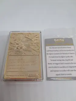 Burger King Charizard 24K Gold Plated Card with Ball COA and Red Box - Image 2