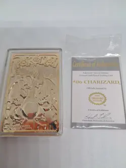 Burger King Charizard 24K Gold Plated Card with Ball COA and Red Box - Image 4