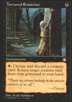 MTG Tortured Existence, Stronghold, Heavily Played, English - Image 1