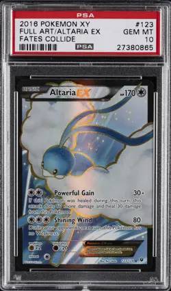 2016 POKEMON XY FATES COLLIDE #123 FULL ART/ALTARIA EX PSA 10 - Image 1