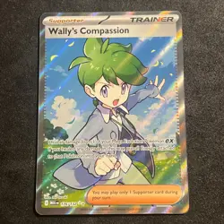 WALLY’S COMPASSION 186/132 Full Art Trainer 2025 Pokemon Mega Evolution NM+ - Image 1