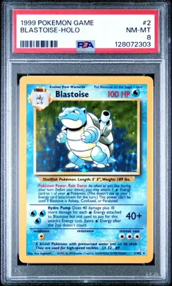 1999 Pokemon Game 2 Blastoise Holo PSA 8 NM-Mint - Image 1