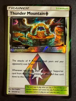 Thunder Mountain Prism Star 191/214 Pokemon Sun & Moon Lost Thunder Near Mint - Image 1