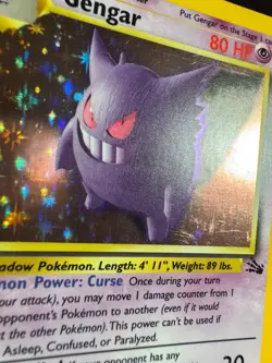 Gengar Holo 1995 5/62 Pokemon Fossil Unlimited WOTC Lightly Played - Image 3
