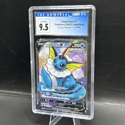 Vaporeon V Secret Rare (SR) 74/69 Pokemon Japanese Eevee Heroes CGC 9.5 - Image 1