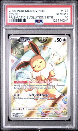 Pokemon Eevee SVP 173 Prismatic Black Star Promo TCG PSA 10 - Image 1