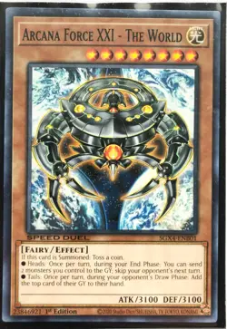 Yu-Gi-Oh! TCG Arcana Force XX1 - The World SGX4-ENB01 Common 1st Ed Near Mint - Image 1