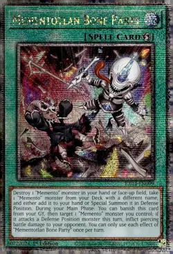 Mementotlan Bone Party Yu-Gi-Oh! RA04-EN099 1st Quarter Century Secret Rare - Image 1