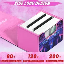 Deck Box for MTG Cards, Trading Card Storage Box Holds 120+ Sleeved Commander - Image 3