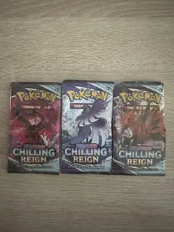 Pokemon Cards Chilling Reign EMPTY Art Packs X3 With Bonus Gift - Image 1