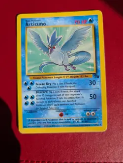 Articuno 17/62 Fossil Non-Holo Rare WOTC Pokemon Card Excellent Condition - Image 1