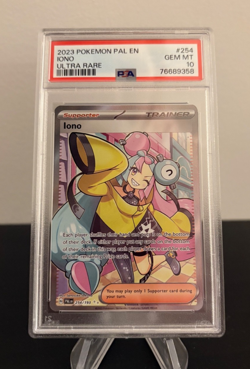 Pokemon 2023 PSA 10 Iono Full Art Ultra Rare Paldea Evolved 254/193 Card - Image 1