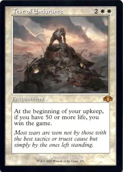 Test of Endurance (Retro Frame) - Dominaria Remastered - Magic MTG NM - Image 1