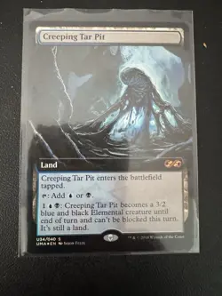 [1x] Creeping Tar Pit - Full Art Box Topper Foil Near Mint, English UMA - Image 1