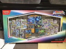Pokemon Prismatic Evolution Lucario & Tyranitar EX Premium Collection *SEALED* - Image 1