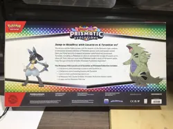 Pokemon Prismatic Evolution Lucario & Tyranitar EX Premium Collection *SEALED* - Image 2