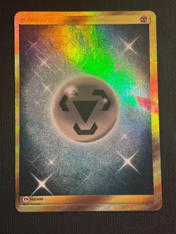 2017 POKEMON SUN & MOON BASE METAL ENERGY 163/149 SECRET RARE FULL ART HOLO - Image 1