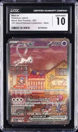2023 POKEMON BLACK STAR PROMOS #053 MEW EX CGC 10 GEM MINT - Image 1