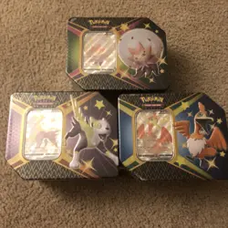 Pokemon TCG Sword Shield Shining Fates Collector Tins Set of 3, Sealed - Image 1