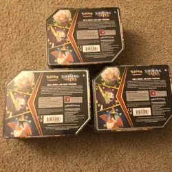 Pokemon TCG Sword Shield Shining Fates Collector Tins Set of 3, Sealed - Image 2