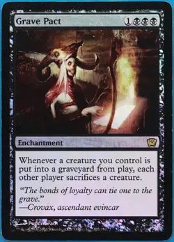Grave Pact FOIL 9th Edition HEAVILY PLD Black Rare CARD (469577) ABUGames - Image 1