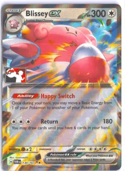 Blissey ex - (Cosmos Holo) Double Rare Prize Pack Series Cards 134/167 NM - Image 1