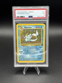 1999 POKEMON JUNGLE VAPOREON HOLO PSA 3 Card #12 - Image 1