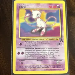 Mew WoTC Black Star #8 2000 League Promo Pokemon Card R1-X147 - Image 1