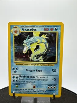 Gyarados 6/102 Holo Rare Base Set Pokemon Card WOTC - Image 1