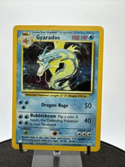 Gyarados 6/102 Holo Rare Base Set Pokemon Card WOTC - Image 2