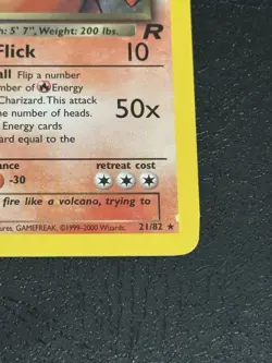 Pokemon Dark Charizard 21/82 Non-Holo Card Team Rockets Series - MISPRINT - Image 4