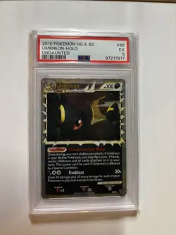 Pokemon TCG Undaunted PSA 5 EX Umbreon 86/90 Prime Holo Ultra Rare Card - Image 1